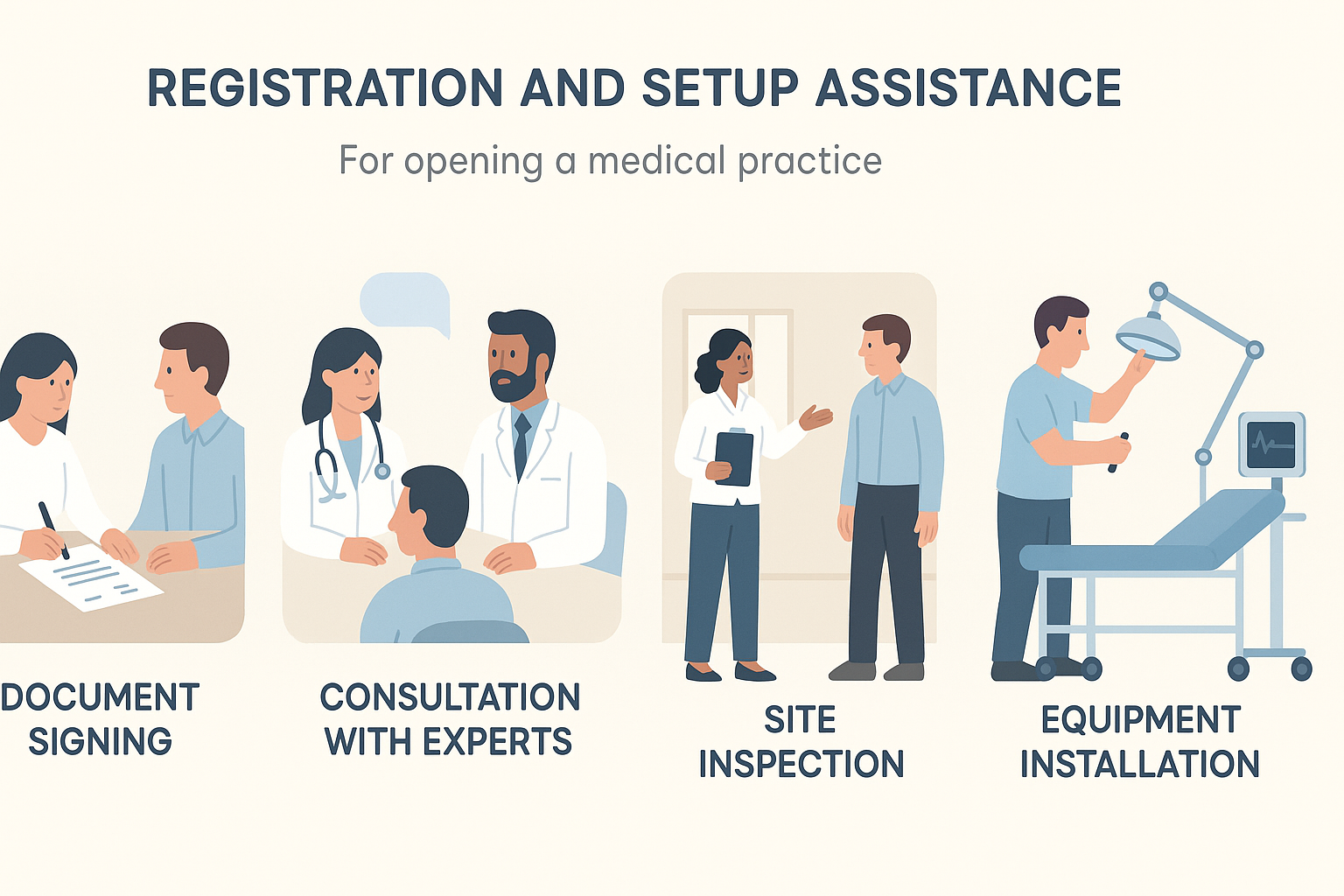 Comprehensive practice registration and legal compliance support